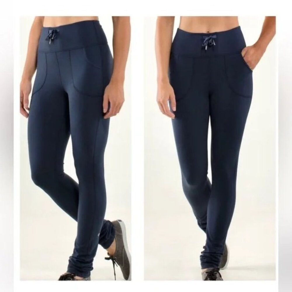 Lululemon Skinny Will Pant Inkwell Navy Blue Women's Size 6 Yoga Athletic Bottom